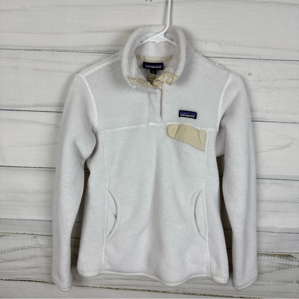 Patagonia White and Tan Women's Jacket